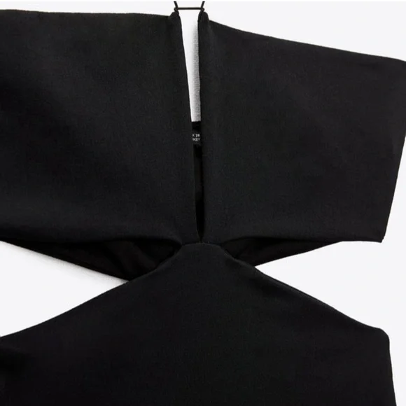 ZARA GEOMETRIC CUT OUT MIDI DRESS- small - Picture 10 of 10